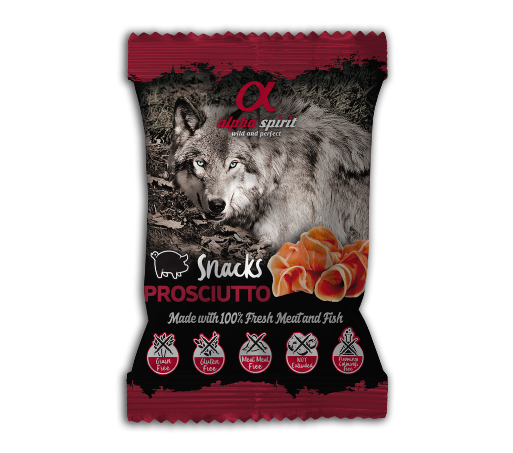Alpha Spirit Snacks Au Prosciutto Pour Chien 50G
