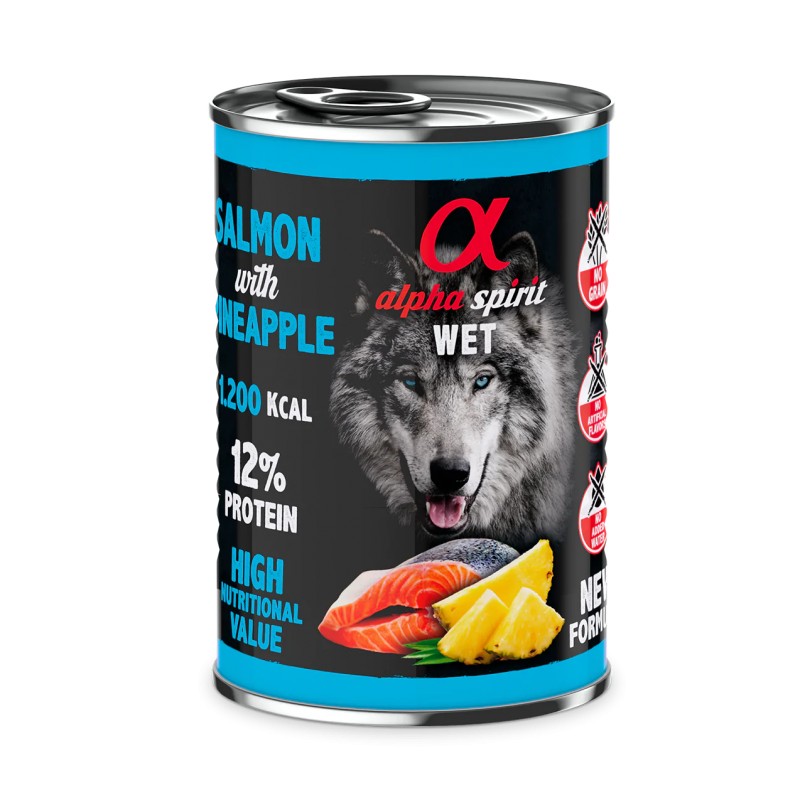 Alpha Spirit Boîte Saumon Aux Ananas Chien 400G